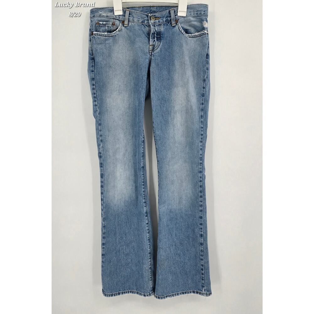 Vintage Lucky Brand Sweet Dream Low Rise Flare Jeans 8/29 Y2K McBling Festival